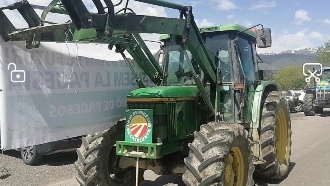 Pagesos a la manifestació d'ahir a Puigcerdà