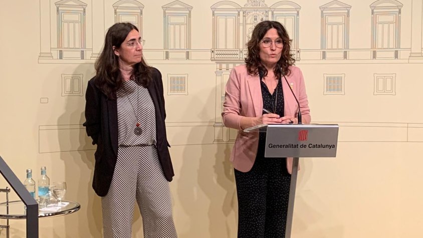 La consellera Vilagrà en roda de premsa aquest matí