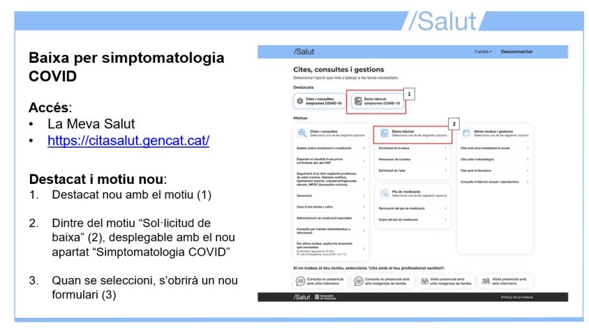 Caldrà omplir un formulari a l'aplicatiu 'Lamevasalut'