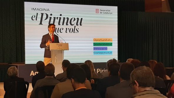 El conseller Jordi Puigneró en la presentació de l'Agenda Estratègica Pirineus 2030
