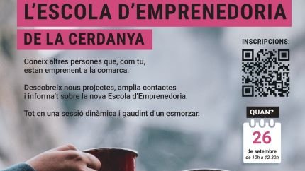 Cartell de la presentació de l'Escola d'Emprenedoria a Puigcerdà
