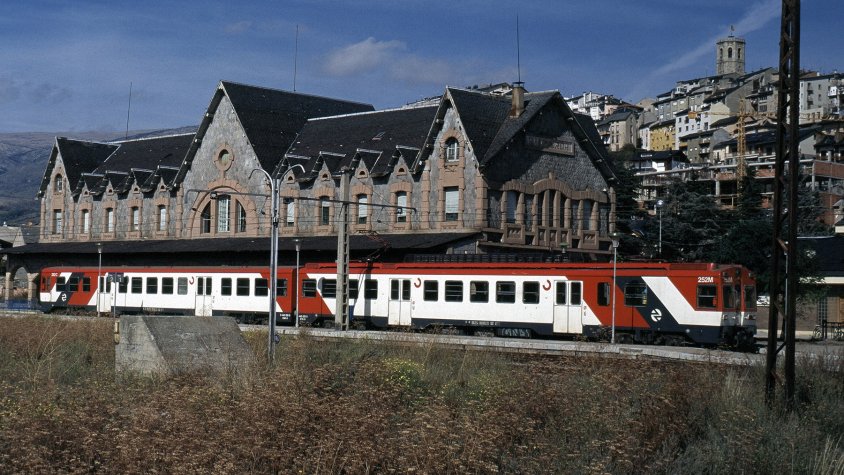 L'estació de tren a Puigcerdà