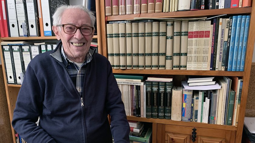 Valentí Surià, al seu pis del carrer del Raval, de Llívia, aquest passat mes de febrer