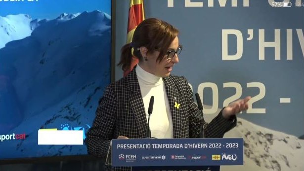 La secretària d'esports de la Generalitat, Anna Caula, avui a la presentació