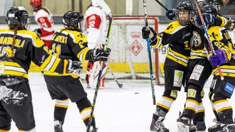 L'equip sènior femení del CGP en el partit contra el CH JAca