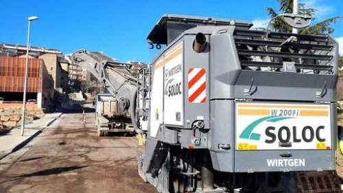 Obres de pavimentació de l barri de l'Incasòl