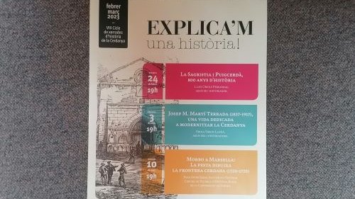 Cartell del cicle de conferències "Explica'm una Història"