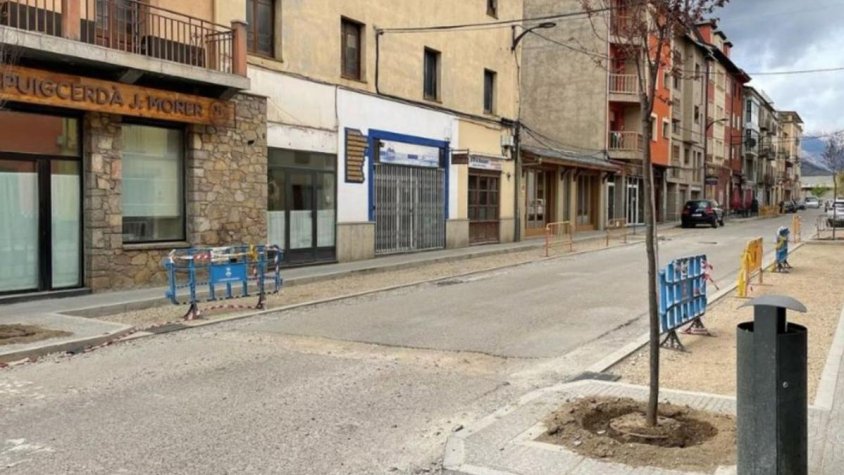 L'avinguda durant les obres