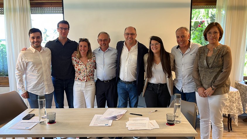 Jordi Gassió de Junts i Francesc Armengol de Futur de Puigcerdà, al centre