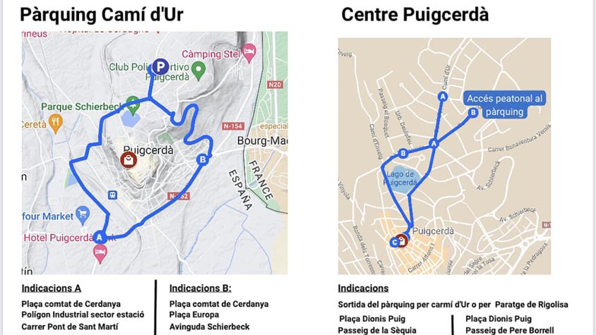 Infografia de la localització del nou aparcament