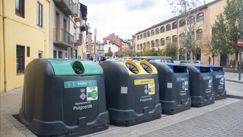 Una àrea de contenidors de Puigcerdà