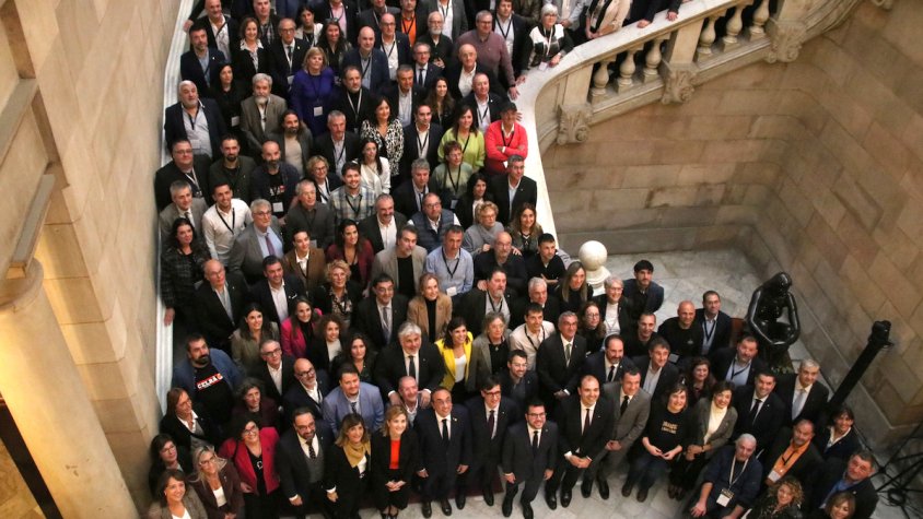 Alcaldes i representants d'entitats municipalistes, al Parlament