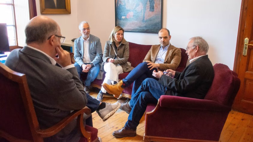 La trobada amb el conseller Dalmau a Puigcerdà