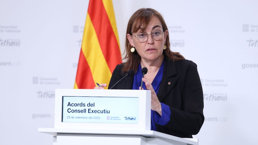 La portaveu del Govern, Sílvia Paneque, durant la roda de premsa posterior al Consell Executiu d'aquest dimarts 23 de setembre del 2025